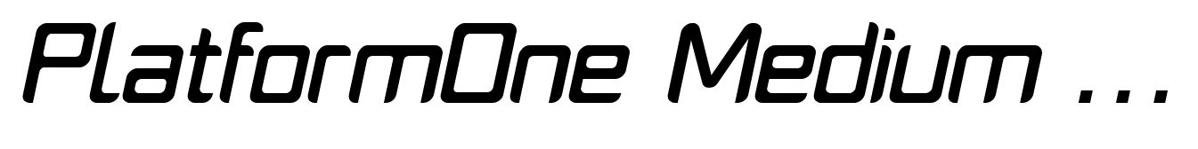 PlatformOne Medium Italic